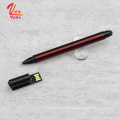 Precio al por mayor pluma de metal delgada con lápiz 2G 4G 16G 32G 64G 128G USB PEN